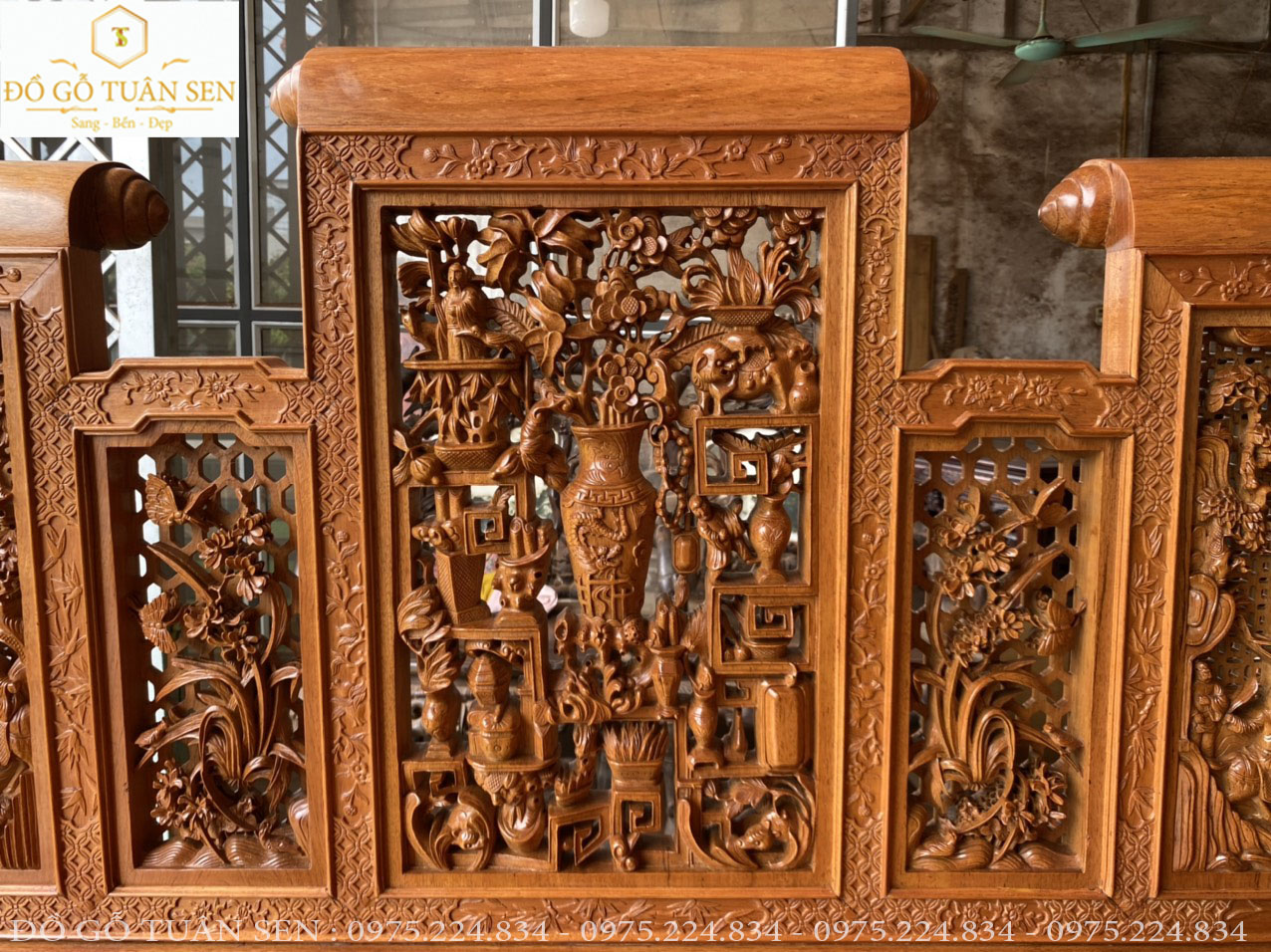 Thông tin chi tiết bộ trường kỷ 7 nô gỗ gụ 